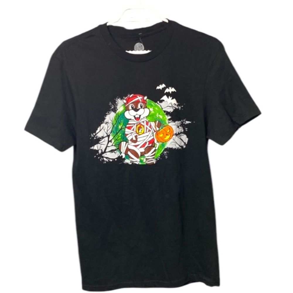BUC-EE’S Boo Crew Graphic Black Halloween Beaver Short Sleeve T Shirt Size Small